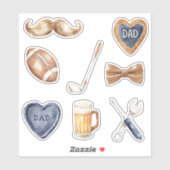 Vater Papa Aufkleber (Blatt)