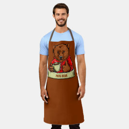 Vater Papa Bear Morning Coffee Breakfast Schürze