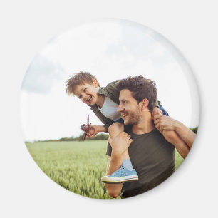 Vater Papa Dad Personalisiertes Vollfoto-Geschenk Magnet