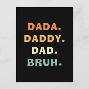 Vater Papa Daddy Bruh Lustig Vaterschaft Vatertag Postkarte
