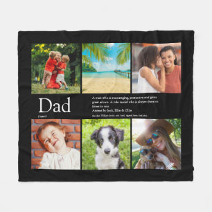 Vater Papa Definition 6 Fotocollage Fleecedecke