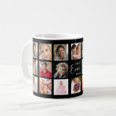 Vater Papa Fotocollage schwarz Kaffeetasse (Vorderseite Links)