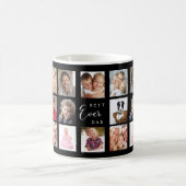Vater Papa Fotocollage schwarz Kaffeetasse (Mittel)