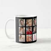 Vater Papa Fotocollage schwarz Kaffeetasse (Links)