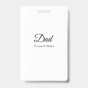 Vater Papa fügen Sie den Namen Text väterliche Tag Ausweis