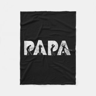 Vater Papa Golf Daddy Funny Vathers Day Geschenk Fleecedecke