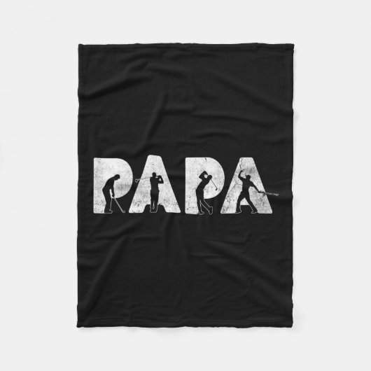 Vater Papa Golf Daddy Funny Vathers Day Geschenk Fleecedecke (Vorderseite)