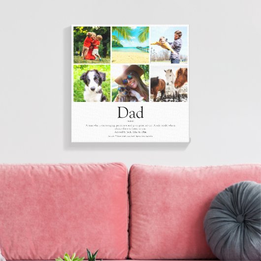 Vater Papa Papa Definition 6 Foto Spaß Leinwanddruck (Insitu (Wohnzimmer))