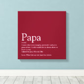 Vater Papa Papa Definition Burgund Leinwanddruck (Insitu (Holzboden))