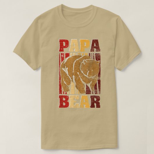 Vater Papa Papa Papa Retro Papa T-Shirt (Design vorne)