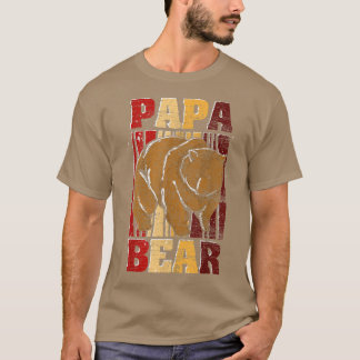 Vater Papa Papa Papa Retro Papa T-Shirt