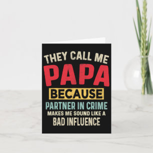 Vater &#; Papa-Partner am Tag des Verbrechens Witz Karte