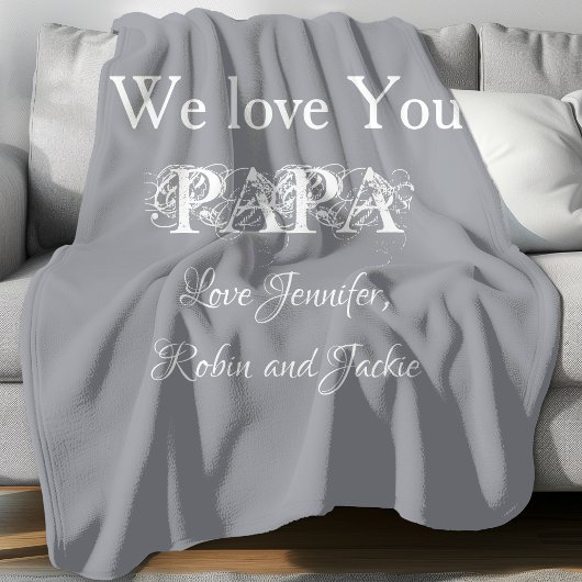 Vater Papa Pater Custom Daddy Dada Simple Modern Fleecedecke