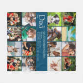 Vater Papa Pater Definition 16 Fotomaterial Blau Fleecedecke (Vorderseite (Horizontal))