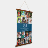 Vater Papa Pater Definition 16 Fotomaterial Blau Wandteppich Mit Holzrahmen (Gewinkelt)