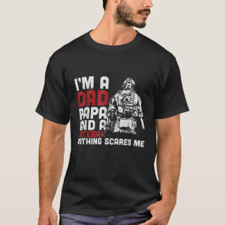 Vater Papa und ein Veteran nichts stört mich Väter T-Shirt