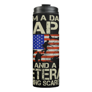 Vater, Papa und Veteran Thermosbecher