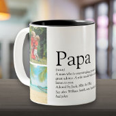 Vater, Papa, Vater Definition 4 Zweifarbige Tasse
