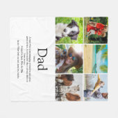 Vater Papa Vater Definition 6 Foto Collage Fun Fleecedecke (Vorderseite (Horizontal))