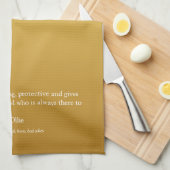 Vater, Papa, Vater Definition Gold Glitzer Geschirrtuch (Viertel Falte)