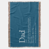 Vater, Papa, Vater Definition Moderner Spaß blau Decke (Vorderseite Vertikal)