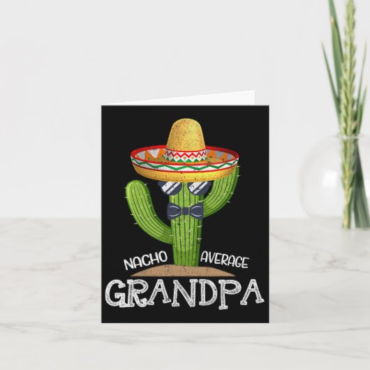 Vater Papa Vathers Day Nacho Average Grand Cinco D Karte (Vorderseite)