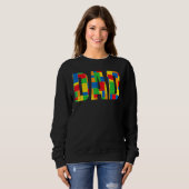 Vater Parent Brick Master Builder Gebäude Blocker Sweatshirt (Vorne ganz)