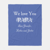 Vater Pater Custom Papa Daddy Dada Simple Modern Fleecedecke (Vorderseite)