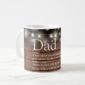 Vater Pater Definition Rustikale Holz String Licht Kaffeetasse (Vorderseite Links)