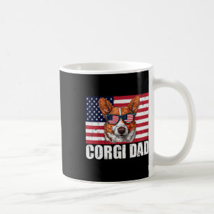 Vater Pembroke Welsh Corgi US-Flagge Hunde Liebhab Kaffeetasse