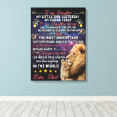 Vater - Perfektes Geschenk für Ihre Tochter Leinwanddruck (Insitu (Holzboden))