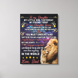 Vater - Perfektes Geschenk für Ihre Tochter Leinwanddruck