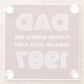 Vater Personalisiert Year Grill Master GRILLEN Rot Glasuntersetzer (Rückseite)