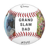 Vater Personalisierte Fotos Baseball (Vorderseite)