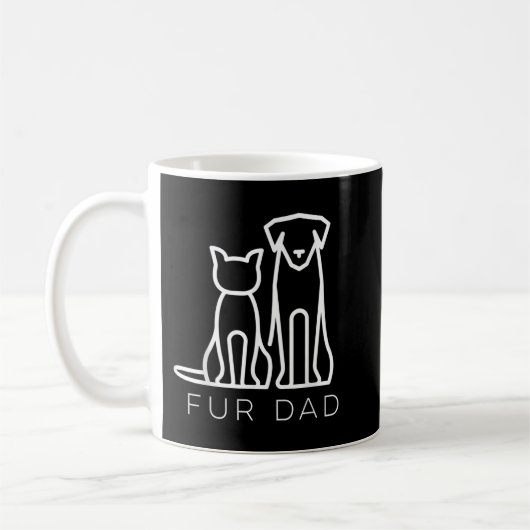 Vater Pet Lover Cat Dog Daddy Husband Funny Fath Kaffeetasse (Links)