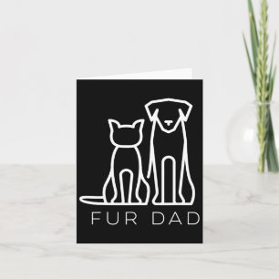 Vater Pet Lover Cat Dog Vater Ehemann Funny Father Karte