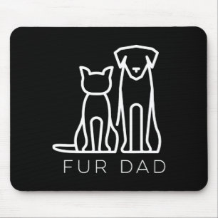 Vater Pet Lover Cat Dog Vater Ehemann Funny Father Mousepad