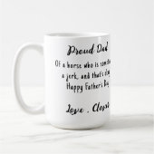 Vater Pferd - Funny Reittier Custom Foto Kaffeetasse (Links)