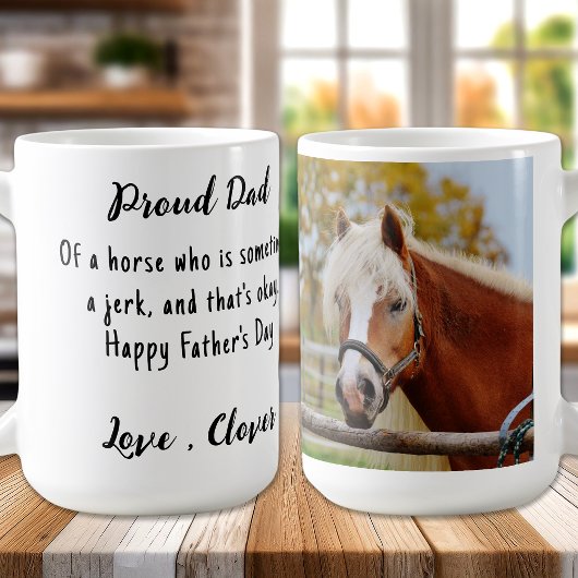 Vater Pferd - Funny Reittier Custom Foto Kaffeetasse