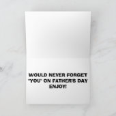 **VATER** PFERD "WÜRDE NIE DEN VATER VERGESSEN" KARTE (Innenseite)