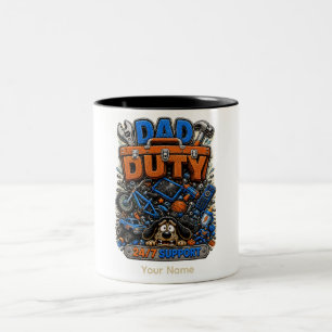Vater-Pflicht Personalisiertes Lustiges Vater T-Sh Zweifarbige Tasse