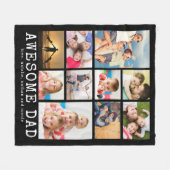 Vater PHANTASTISCHER VATER 10 FotoCollage Fleecedecke (Vorderseite (Horizontal))