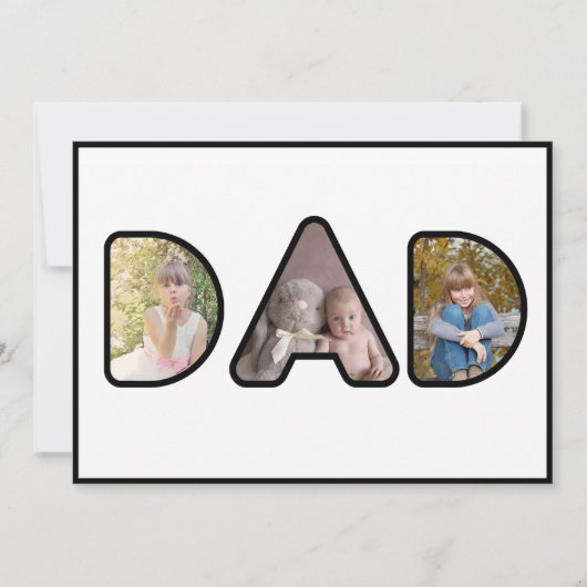 Vater Picture Collage Foto Vatertagskarte (Vorderseite)