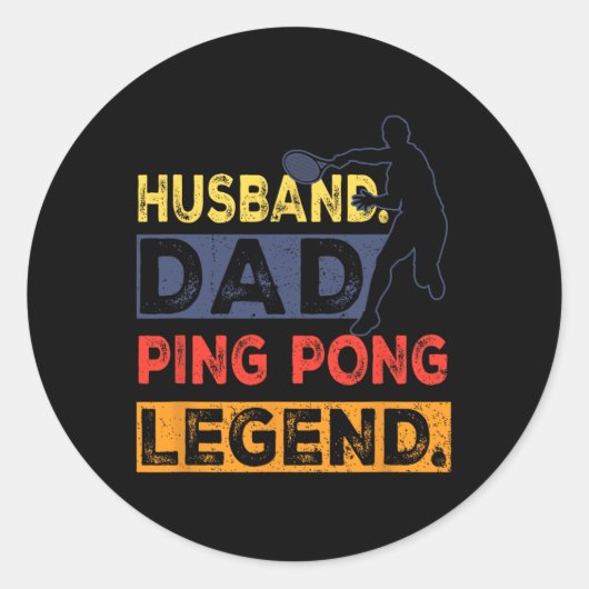 Vater Ping Pong Legend Tischtennis Vathers Day Spa Runder Aufkleber (Vorderseite)