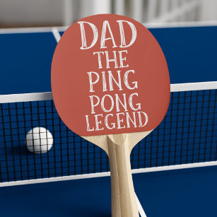 Vater Ping Pong Legende Funny Red Tischtennis Schläger