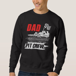 Vater Pit Crew Car Racing Checkered Flag Racer Par Sweatshirt