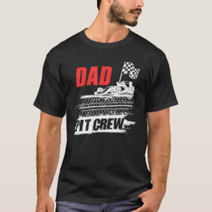 Vater Pit Crew Car Racing Checkered Flag Racer Par T-Shirt