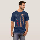 Vater Plumber Legend American Flag Fathday T-Shirt (Vorne ganz)