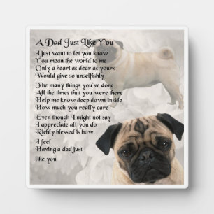 Vater Poem Plaque - Design von Mops Fotoplatte