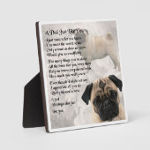 Vater Poem Plaque - Design von Mops Fotoplatte (Vorderseite)